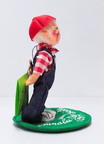 Vintage ANNALEE Mobilitee Logo Boy w/ Slingshot Doll Original Tag #9626 - Thumbnail 6