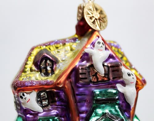 CHRISTOPHER RADKO "Howl Manor" Haunted House Gem Halloween Christmas Ornament - Thumbnail 3