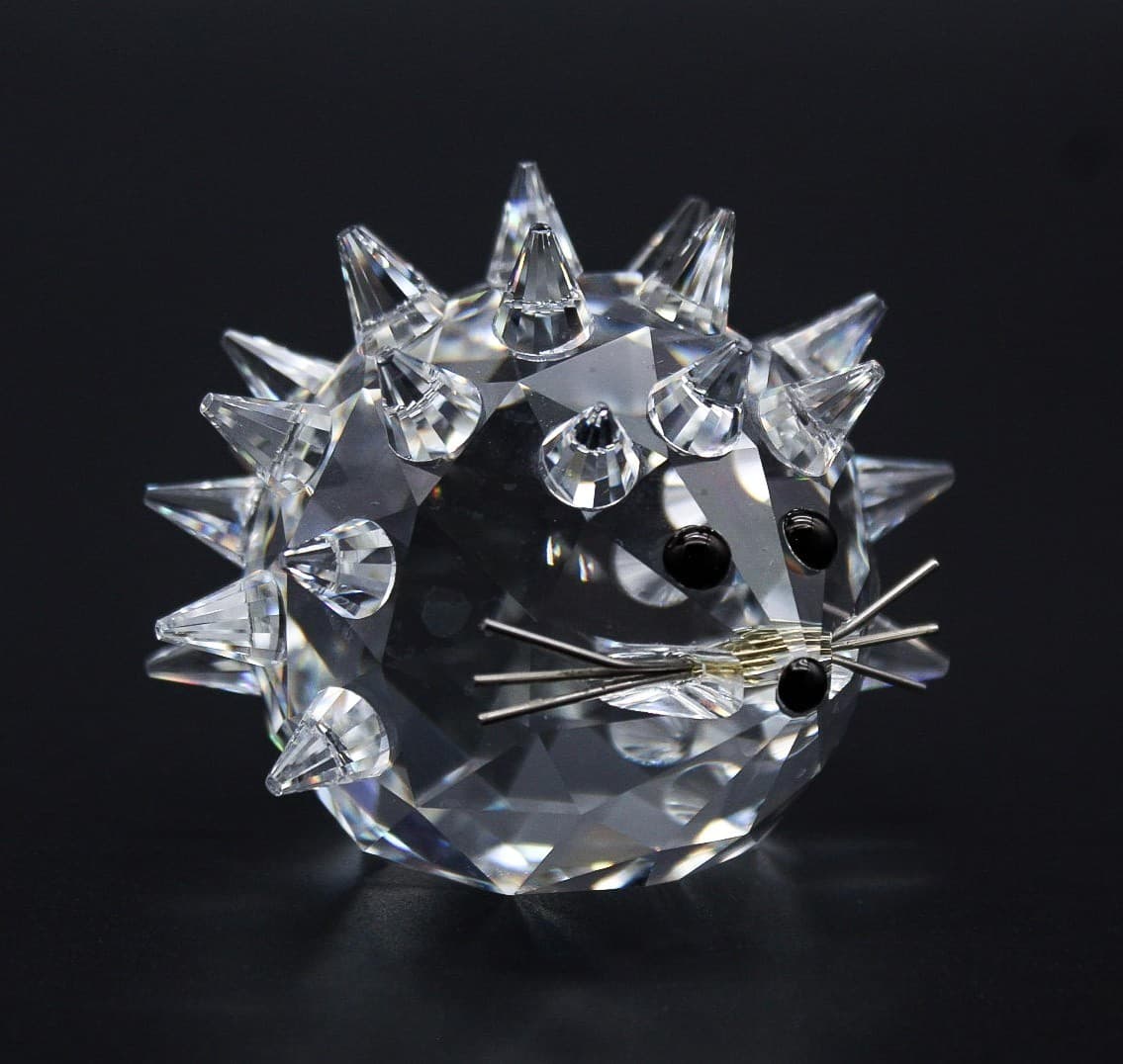 Swarovski Hedgehog Silver Crystal Faceted Austria Figurine By Max Schreck - Thumbnail 10