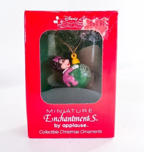 Enchantments Applause Disney Baby Minnie Mouse on Ball Mini Christmas Ornament - Thumbnail 3