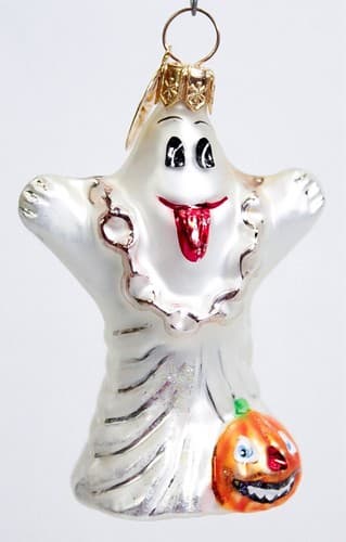 CHRISTOPHER RADKO "Boo Hoo" Little Gems Ghost Halloween Christmas Ornament - Thumbnail 2