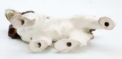 Large Vintage Hand Painted Brown & White Cocker Spaniel Dog Porcelain Figure - Thumbnail 5