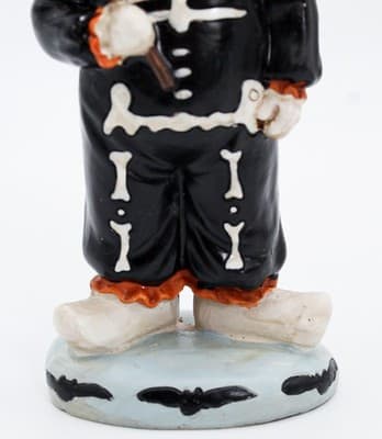 Vtg Pumpkin In Skeleton Costume Halloween Holiday Figure Decoration - Thumbnail 4