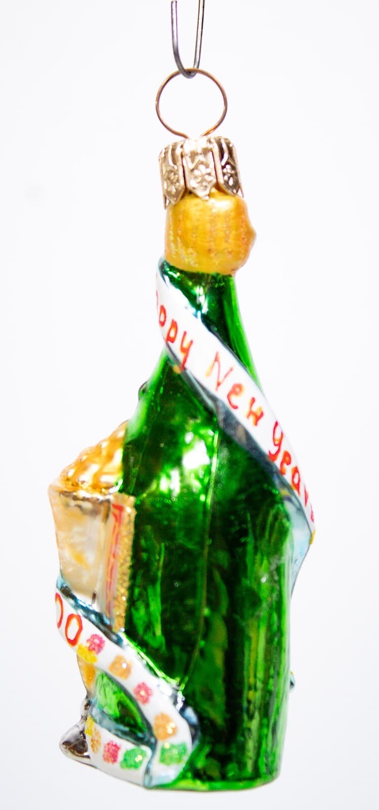 Vtg CHRISTOPHER RADKO Year 2000 New Year's Champagne Glass Christmas Ornament - Image 1