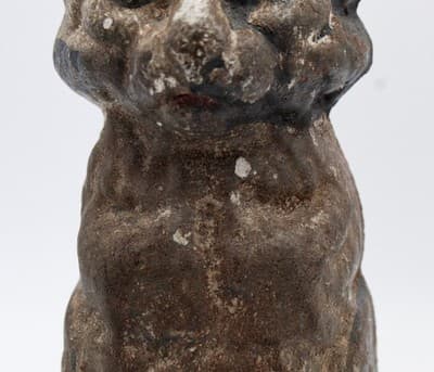 Antique Cast Iron Sitting Cat Animal Heavy Doorstop Figure 9" - Thumbnail 3