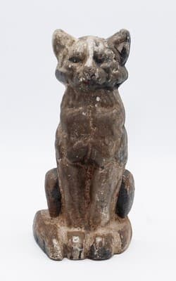 Antique Cast Iron Sitting Cat Animal Heavy Doorstop Figure 9" - Thumbnail 8
