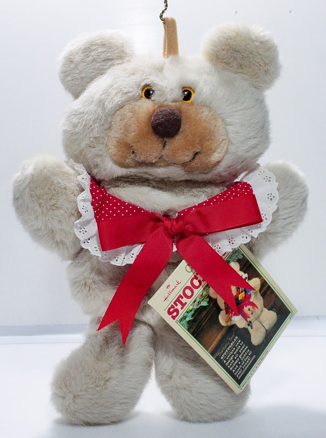 HALLMARK Vintage 1983 Plush Teddy Bear Christmas Stocking w/ Tag - Thumbnail 7