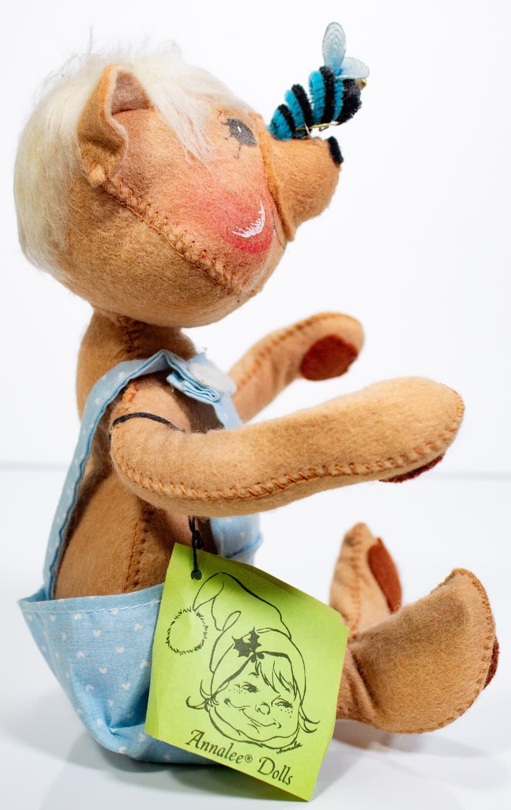 Vintage 1984 ANNALEE Mobilitee Bear With Bee Doll NEW WITH TAG 8 1/2" NWT - Thumbnail 3