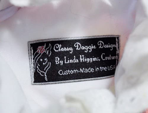 Designer LINDA HIGGINS Couture Classy Doggie Designs Lace Floral Small Dog Dress - Thumbnail 8