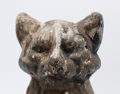 Antique Cast Iron Sitting Cat Animal Heavy Doorstop Figure 9" - Thumbnail 2