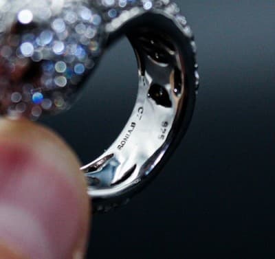 SONIA BITTEN Cz Cubic Zirconia Sterling Silver Leopard Jaguar Ring Size 6 - Thumbnail 10