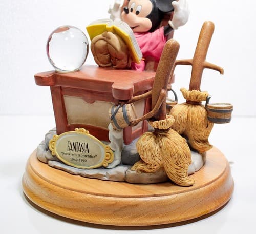 SCHMID "Sorcerer's Apprentice" Hand Painted Fantasia Disney Musical Sculpture - Thumbnail 3