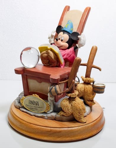 SCHMID "Sorcerer's Apprentice" Hand Painted Fantasia Disney Musical Sculpture - Thumbnail 6