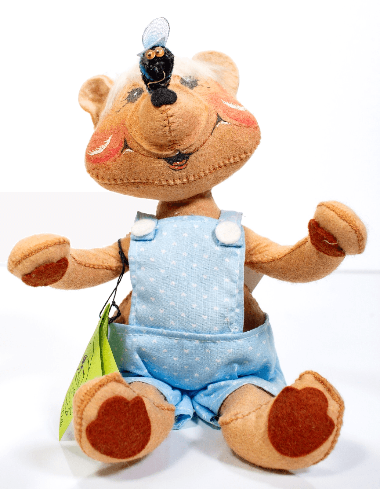Vintage 1984 ANNALEE Mobilitee Bear With Bee Doll NEW WITH TAG 8 1/2" NWT - Image 1
