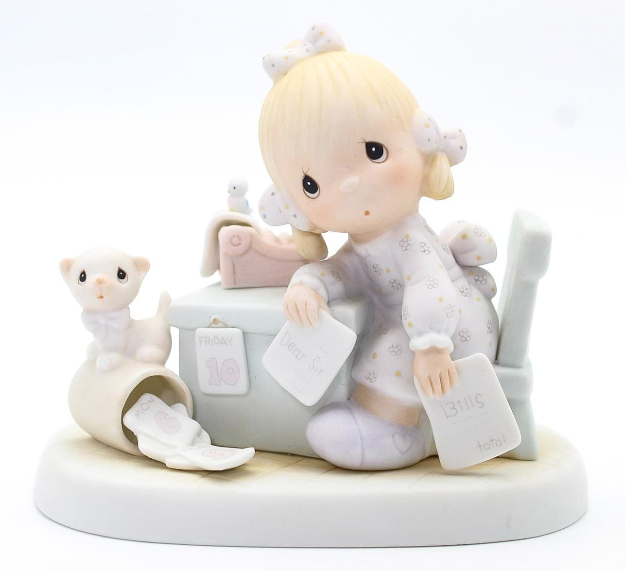 Precious Moments Praise The Lord Anyhow Enesco Porcelain Figurine 1982 - Thumbnail 9