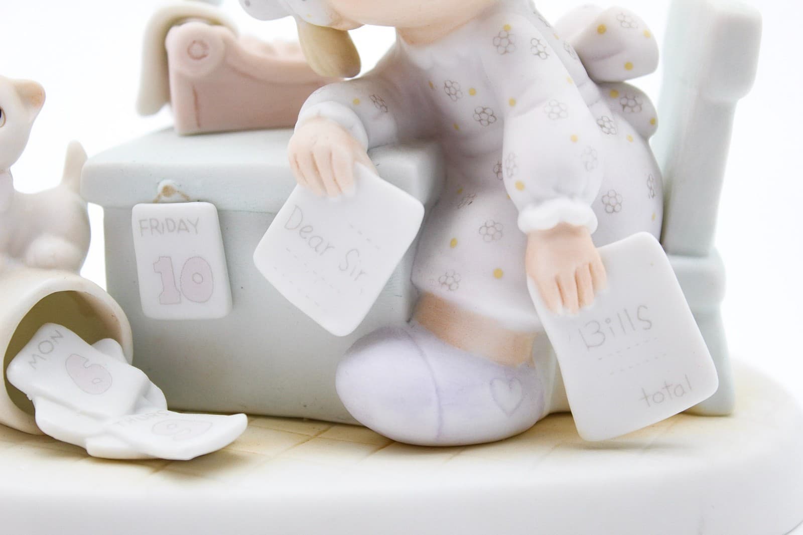Precious Moments Praise The Lord Anyhow Enesco Porcelain Figurine 1982 - Thumbnail 6