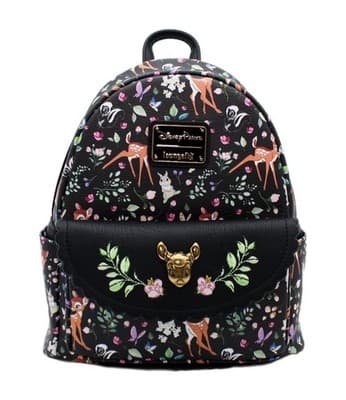 Loungefly Disney Parks Bambi Mini Backpack Black Forest Friends Embroidered New - Image 1