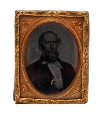 Antique Civil War Era 1860's Daguerreotype Gentleman In Suit Photo - Image 1