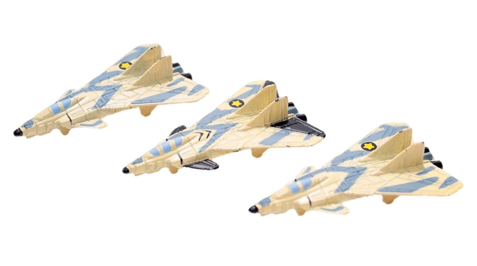 Set of 3 Vintage Kenner Mega Force KPT Airforce Fighter Cast Iron Jet Toys - Image 1