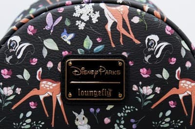 Loungefly Disney Parks Bambi Mini Backpack Black Forest Friends Embroidered New - Thumbnail 3