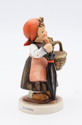 Hummel Goebel On Holiday West Germany Vintage Porcelain Figurine TMK6 Vintage - Thumbnail 5