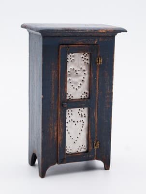 CJ's Artisan Vintage Miniature Dollhouse Jelly Cupboard Primitive Wood Cabinet - Thumbnail 11