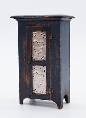 CJ's Artisan Vintage Miniature Dollhouse Jelly Cupboard Primitive Wood Cabinet - Thumbnail 4