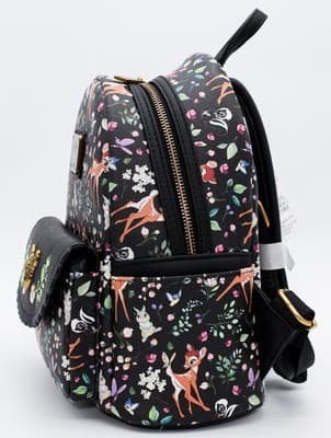 Loungefly Disney Parks Bambi Mini Backpack Black Forest Friends Embroidered New - Thumbnail 10