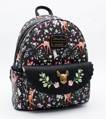 Loungefly Disney Parks Bambi Mini Backpack Black Forest Friends Embroidered New - Thumbnail 2
