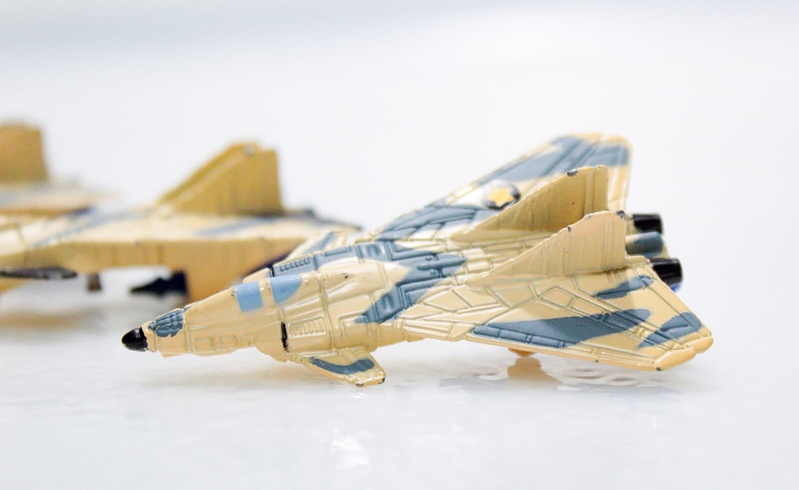 Set of 3 Vintage Kenner Mega Force KPT Airforce Fighter Cast Iron Jet Toys - Thumbnail 4