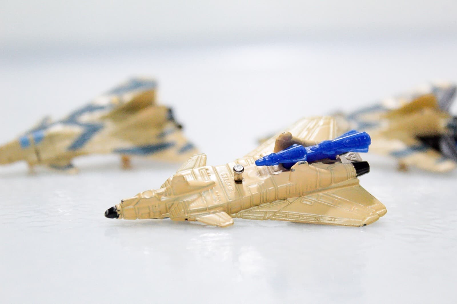 Set of 3 Vintage Kenner Mega Force KPT Airforce Fighter Cast Iron Jet Toys - Thumbnail 5