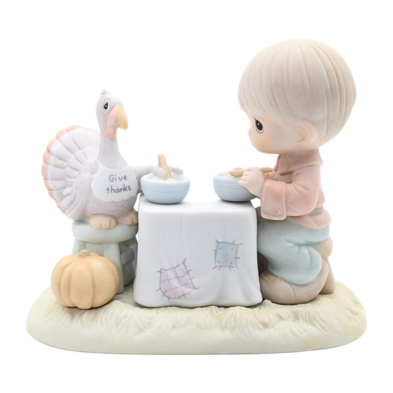 Precious Moments Thank You Lord For Everything Enesco Porcelain Figurine 1989 - Image 1