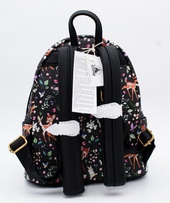 Loungefly Disney Parks Bambi Mini Backpack Black Forest Friends Embroidered New - Thumbnail 13