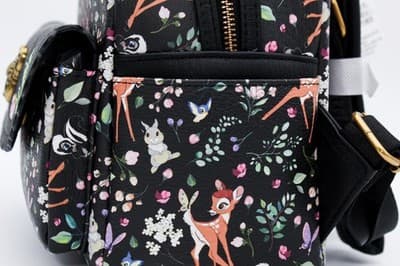 Loungefly Disney Parks Bambi Mini Backpack Black Forest Friends Embroidered New - Thumbnail 11