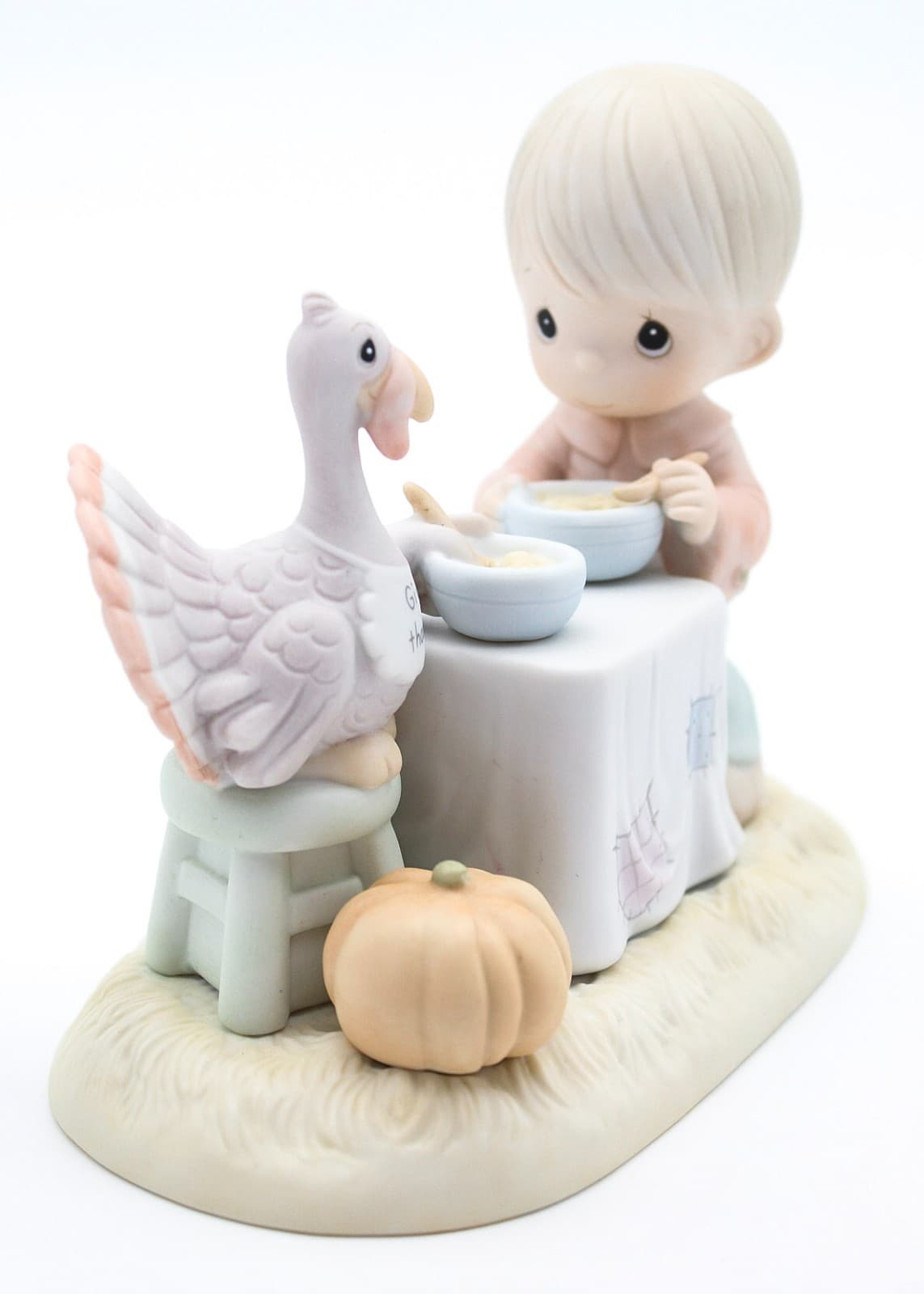 Precious Moments Thank You Lord For Everything Enesco Porcelain Figurine 1989 - Thumbnail 3