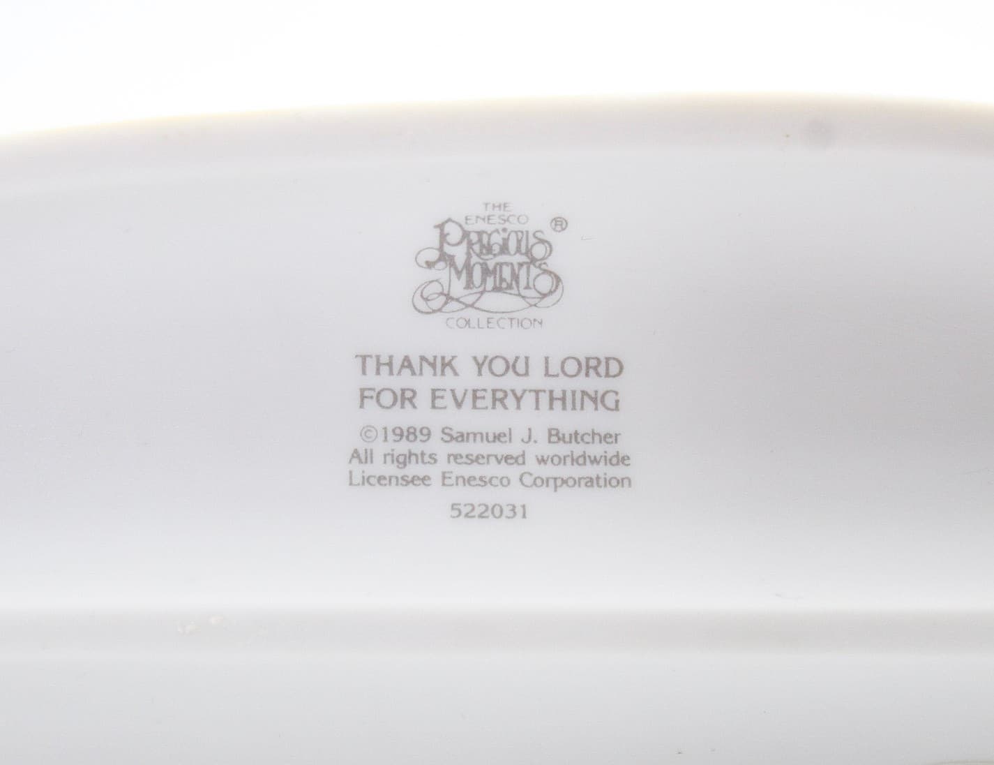 Precious Moments Thank You Lord For Everything Enesco Porcelain Figurine 1989 - Thumbnail 7