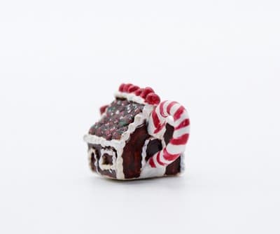 Vintage Handcrafted Peppermint Dollhouse Miniature Gingerbread House Teapot - Thumbnail 3