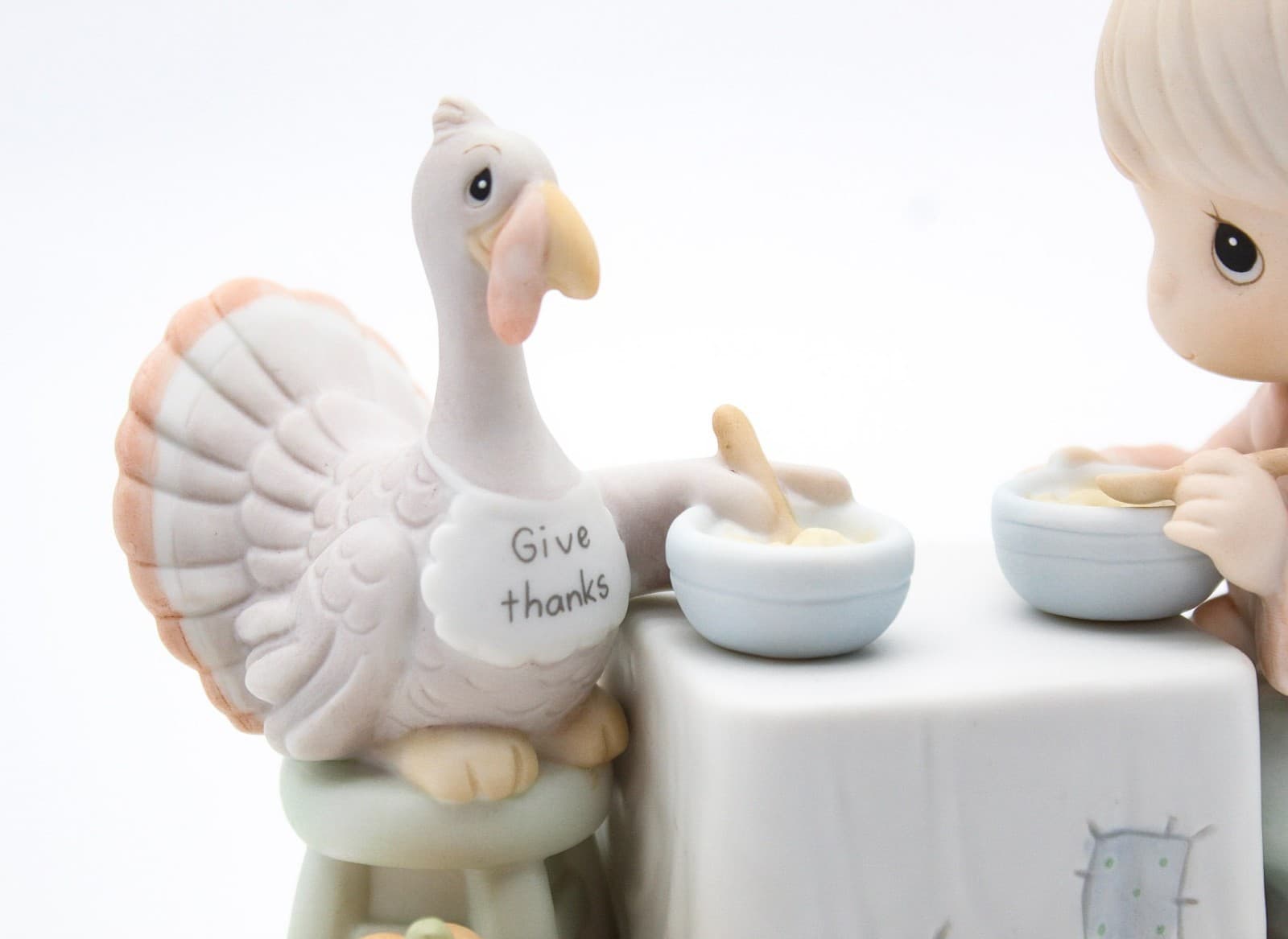 Precious Moments Thank You Lord For Everything Enesco Porcelain Figurine 1989 - Thumbnail 6