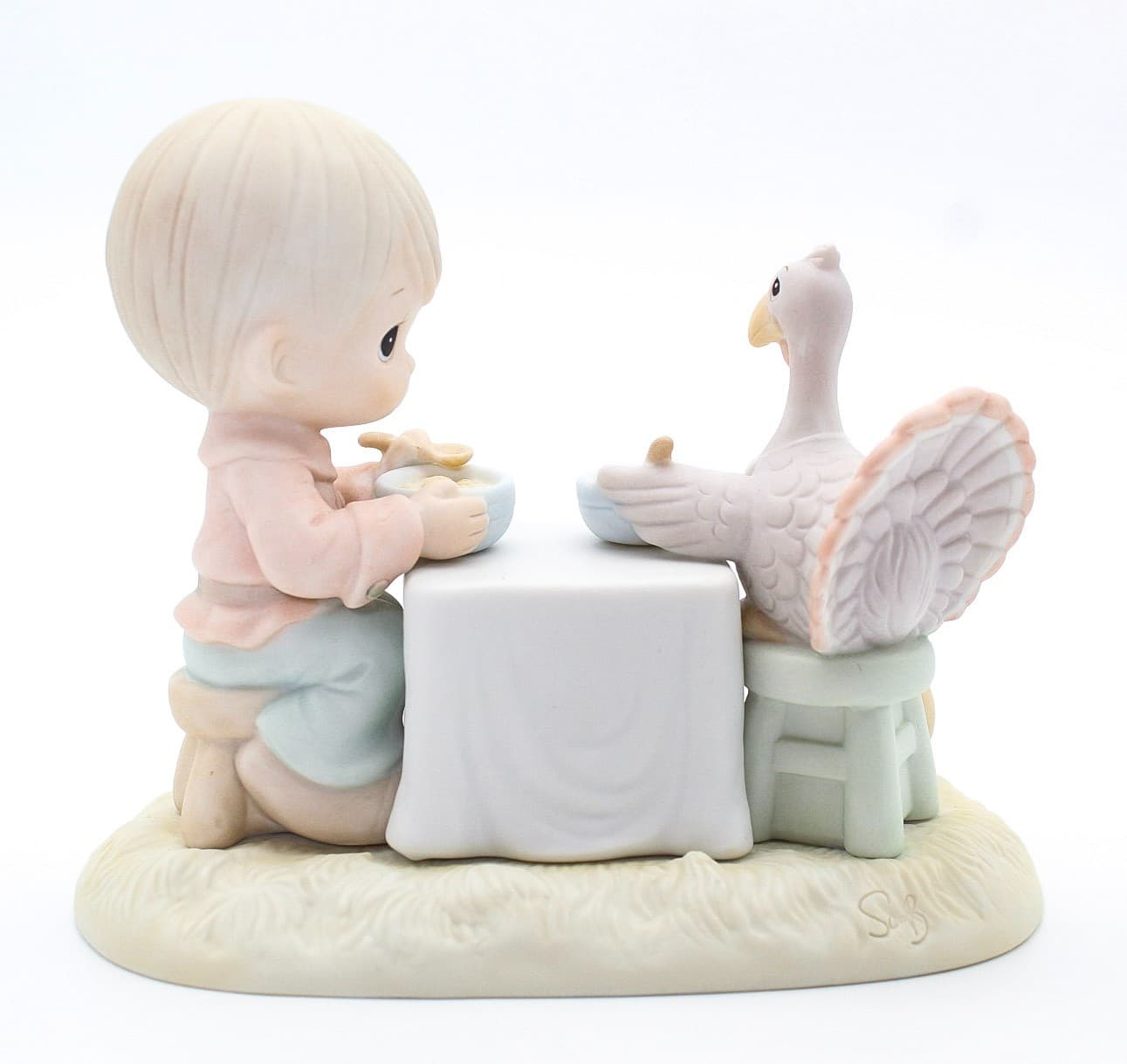 Precious Moments Thank You Lord For Everything Enesco Porcelain Figurine 1989 - Thumbnail 2
