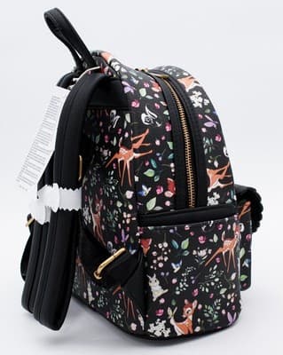Loungefly Disney Parks Bambi Mini Backpack Black Forest Friends Embroidered New - Thumbnail 15