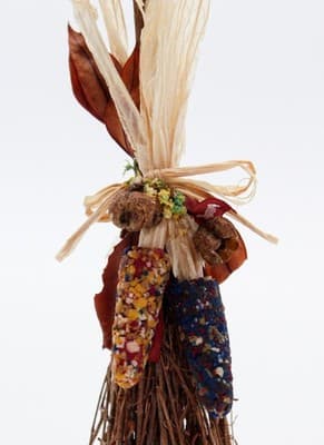 OOAK Miniature Dollhouse Broom w/ Assorted Corns Fall Autumn Decor 1:12 - Thumbnail 2
