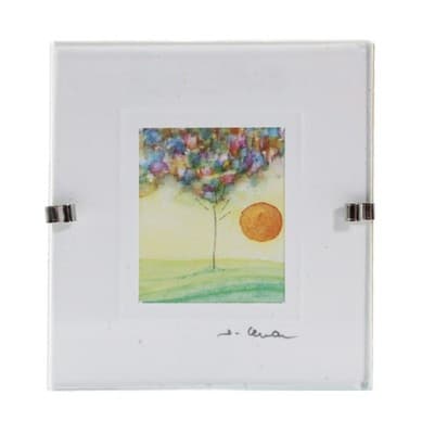 Jimageme France Watercolor Print Dollhouse Miniature Wall Art "July Day" - Image 1