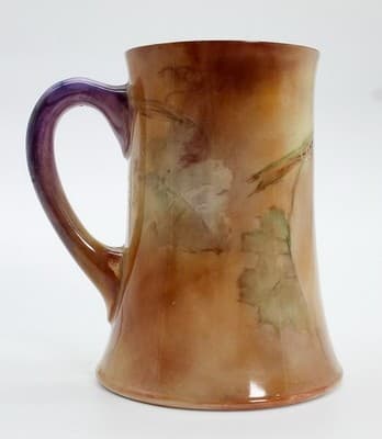 Antique T&V Limoges France Hand Painted Grape & Vine Porcelain Stein - Thumbnail 2