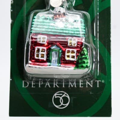 4 Vintage DEPARTMENT 56 Mercury Glass Cottage Christmas Ornament NIB - Thumbnail 2