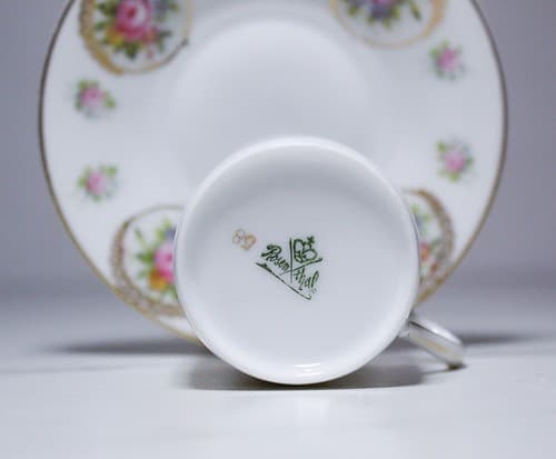 Vintage Antique Rosenthal Germany Floral Motif Demitasse Porcelain Cup & Saucer - Thumbnail 4