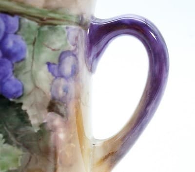 Antique T&V Limoges France Hand Painted Grape & Vine Porcelain Stein - Thumbnail 4