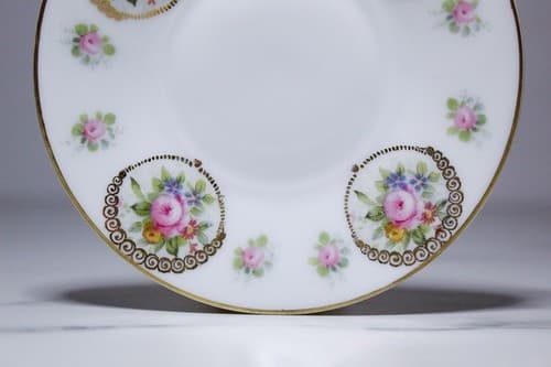 Vintage Antique Rosenthal Germany Floral Motif Demitasse Porcelain Cup & Saucer - Thumbnail 6