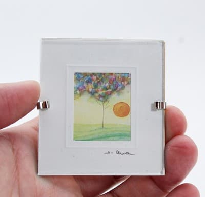 Jimageme France Watercolor Print Dollhouse Miniature Wall Art "July Day" - Thumbnail 3