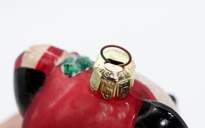 Vintage Disney Mickey Mouse w/ Candy Cane Blown Glass Christmas Ornament - Thumbnail 7