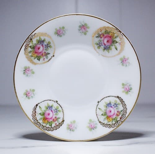 Vintage Antique Rosenthal Germany Floral Motif Demitasse Porcelain Cup & Saucer - Thumbnail 5